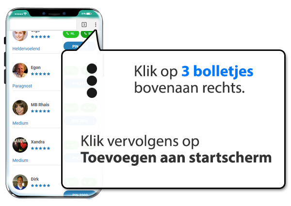 android: Kaartleggers.com instellen als app op Mobiel